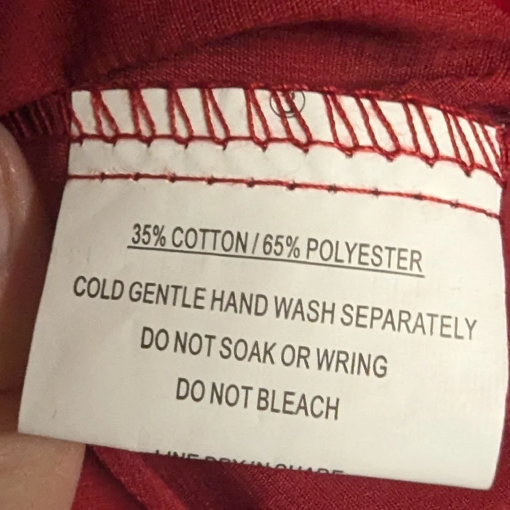 NWTs, Saints & Secrets Red Bell Sleeve Boho Dress. Size S - Picture 8 of 9